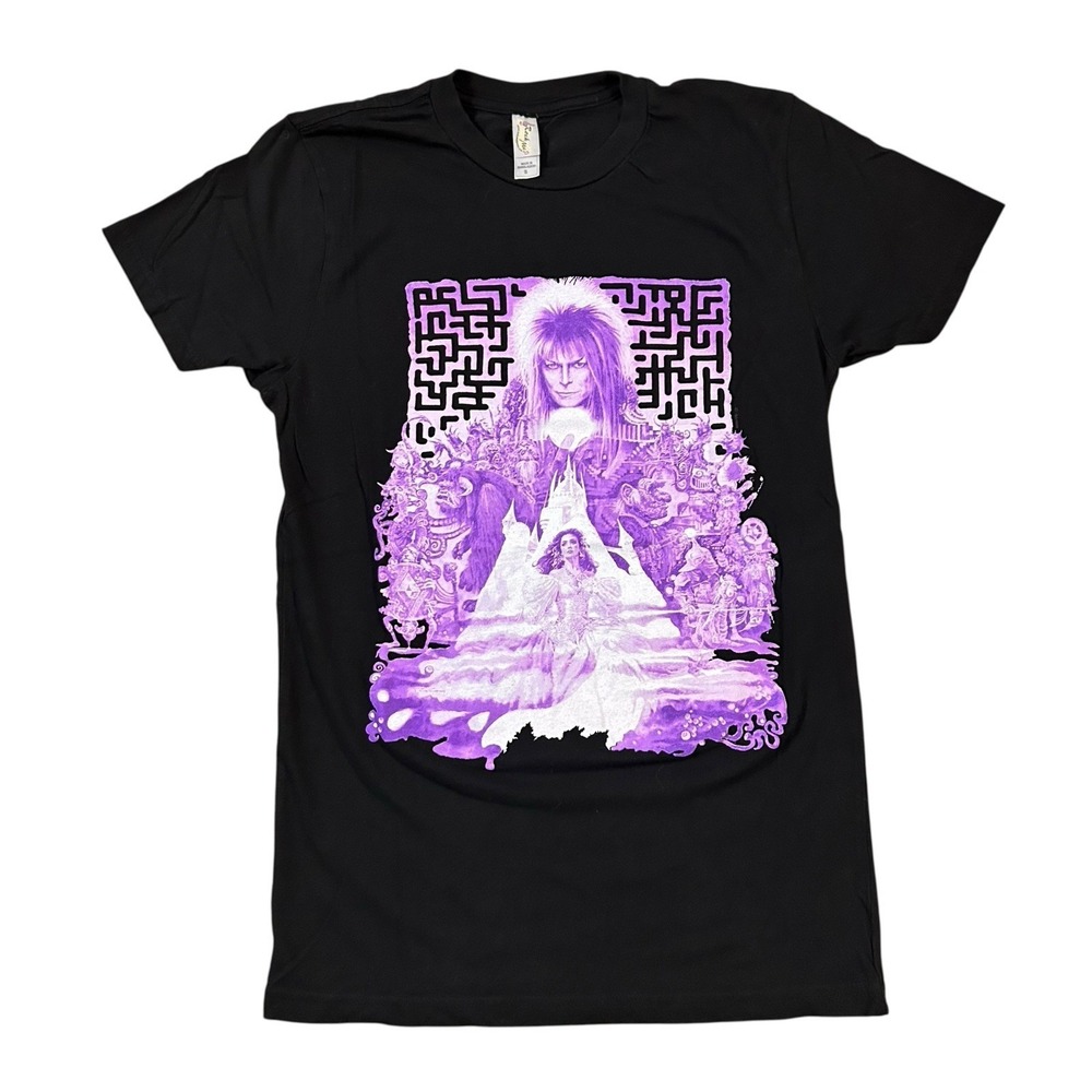 Rock Me David Bowie Labyrinth T Shirt Tee Black‎ Women's Size Small